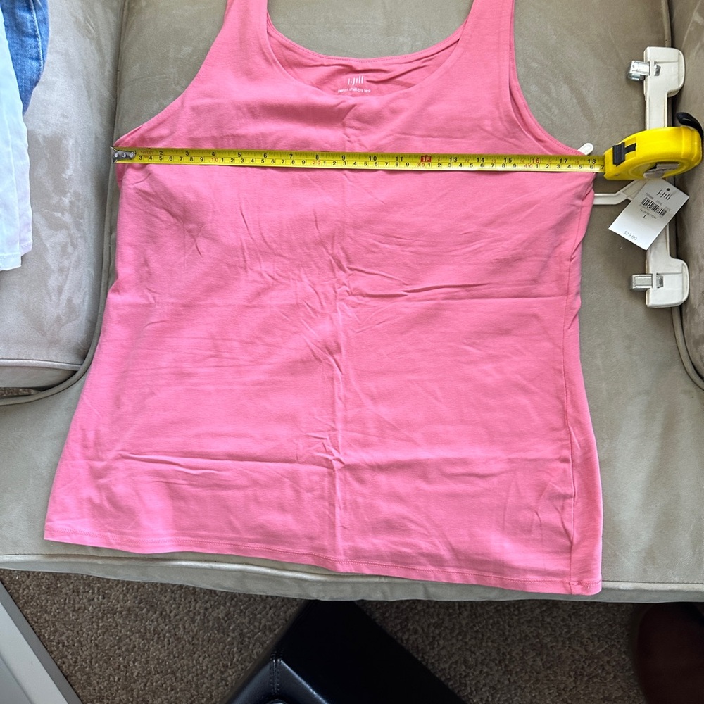 J. Jill Pink Scoop Neck Cotton Tank Top
